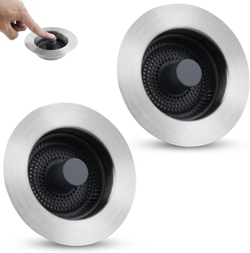 Miniatura 7 de Colador universal de drenaje para fregadero de cocina, 3 en 1, de acero inoxidable, desplegable, para fregadero de cocina, colador combinado
