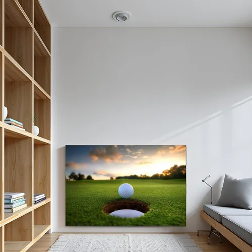 Miniatura 5 de Lienzo decorativo para pared, diseño de cueva para hombre, campo de golf, paisaje, puesta de sol, arte deportivo, para oficina, gimnasio, sala