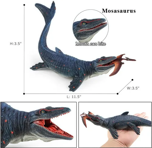 Miniatura 8 de Juguetes de dinosaurio Mosasaurus y Pterosaurio realistas de Gemini & Genius para niños, regalos para jugar y exhibir o suministros de fiesta