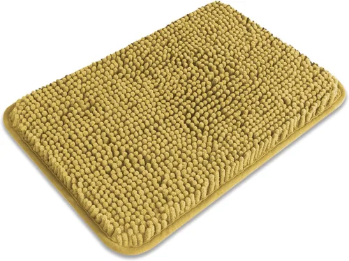 Miniatura 710 de Alfombra de baño pequeña de 12 x 18 pulgadas, lavable y absorbente, antideslizante, alfombra de baño de felpilla gruesa y suave para baño, ducha