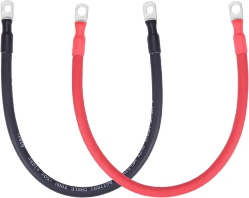 Miniatura 29 de Cable de batería flexible de 1/0 AWG con terminales de 3/8" - Alambre de cobre puro OFC para inversor y soldadura para automotriz, solar, RV