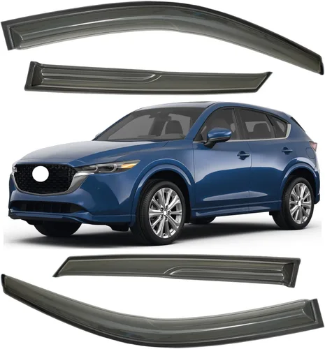 Miniatura 153 de Viseras para ventanas para Mazda 3 Sedán 4 puertas 2004 2005 2006 2007 2008 2009 estilo JDM Mugen, deflector de viento, protector solar y de lluvia