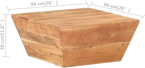 Miniatura 2 de Mesa auxiliar, mesa de centro de tronco, mesa de centro de granja adecuada para sala de estar, oficina, balcón, estudio, sala de estar familiar
