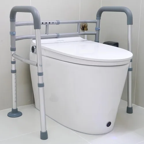 Miniatura 2 de Rieles de seguridad para inodoro, rieles de inodoro ajustables para adultos mayores discapacitados, asas de asistencia para inodoro, marcos