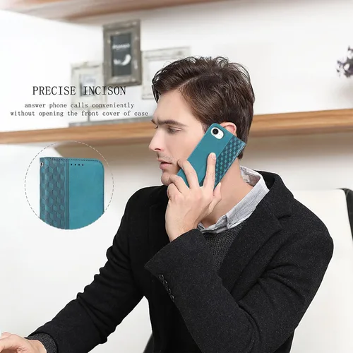 Miniatura 7 de Funda tipo cartera para iPhone 17e/16e de 6.1 pulgadas 2026/2025 - Funda de piel sintética con ranuras para tarjetero, funda magnética fuerte