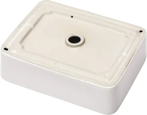 Miniatura 7 de Lavabo Rectangular, Dcolora 19" x 15" Lavabo de Baño de Cerámica Blanca de Porcelana Rectangular Lavabo de Baño Sobre Mostrador Lavamanos de Tocador