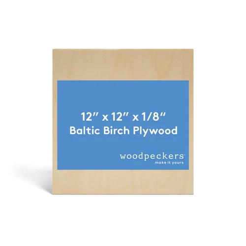Madera contrachapada de abedul báltico de 0.118 in de 1/8 x 12 x 12 pulgadas, madera artesanal de grado B/BB, más fuerte que las hojas de tilo, para