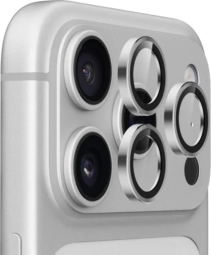 Miniatura 8 de UARMOR - Protector de lente de cámara compatible con iPhone 17, 16 y 16 Plus: vidrio templado 9H y cubierta de aluminio, transparente HD, kit