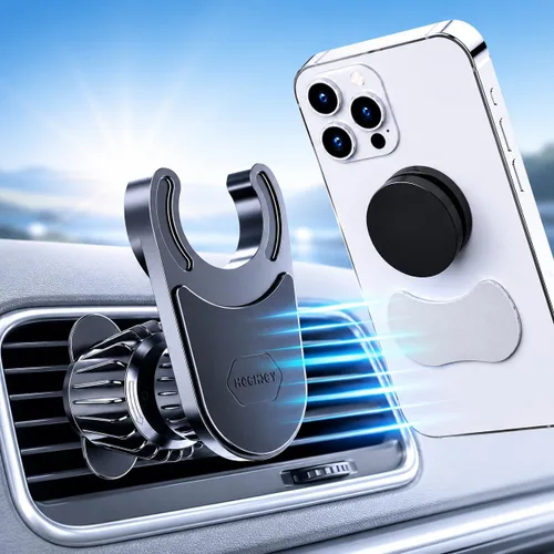 MCCHJoy Soporte magnético para automóvil 2X-Hold para PopSockets, fácil de instalar, montaje de ventilación de aire, ajustable y seguro, se adapta a