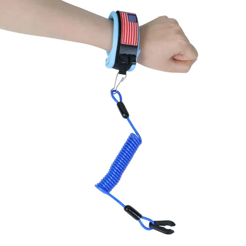 Miniatura 8 de Cordón de interruptor de parada de emergencia para embarcación y moto acuática, correa de muñeca compatible con Yamaha Jet Ski, motor fuera de Azul