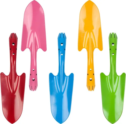 Mini pala de mano de metal colorida, juego de paletas de herramientas de jardín para plantación de suelo de flores, excavación, trasplante, regalo