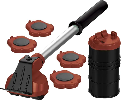 Miniatura 10 de Elevador de muebles resistente con 4 deslizadores para un movimiento fácil y seguro, rodillo para electrodomésticos adecuado para sofás, sofás cama