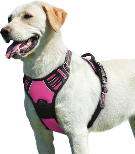 Miniatura 72 de Eagloo Arnés para perro pequeño, sin tirones, chaleco de servicio con tiras reflectantes y asa de control, ajustable y cómodo para caminar, arnés