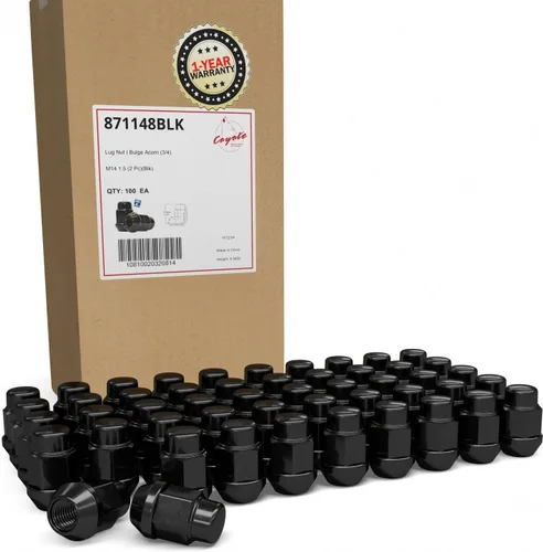 Miniatura 10 de Wheel Accessories Parts 20 tuercas de llanta M14x1.5 14x1.5 rosca OEM estilo fábrica 1.65" largo negro 7/8" 0.866 in hexagonal para Jeep Wrangler