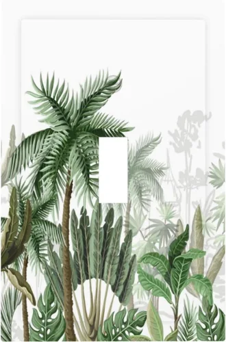 Miniatura 94 de Hojas de eucalipto, vegetación, flores de vid, sencillez, cubiertas decorativas de salida de 1 pandilla, placa de pared para interruptor de luz