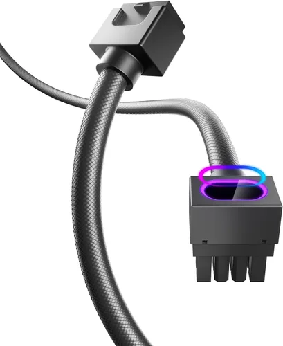 Miniatura 13 de AsiaHorse Hydrus-24PIN PC PSU Extensión de Cable ARGB LED, Cable de Extensión de Energía de la Placa Madre de Cobre Diseño Integrado, 2000W de Negro