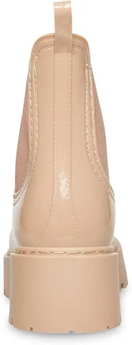 Miniatura 6 de Botas de lluvia con plataforma para mujer, botas Chelsea de charol impermeables, botas de punta redonda para mujer