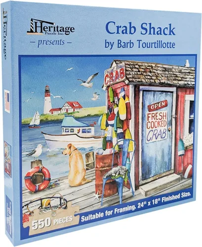 Miniatura 12 de William Bock - Rompecabezas de 550 piezas para adultos - Blue Crab Bay - Rompecabezas de playa para mujeres y hombres - Rompecabezas geniales - Arte