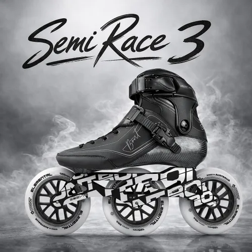Miniatura 2 de Bont Patines en línea Semi Race III de 4.921 in, marco 2PF Unity de 11.8 pulgadas, ruedas elementales de 4.921 in, rodamientos ABEC 7, fitness