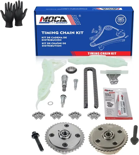 Kit de cadena de distribución con 2 piñones de sincronización de válvula variable de motor de admisión y escape, compatible con 2013 para Mini