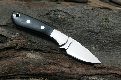 Miniatura 4 de GCS - Cuchillo táctico de acero hecho a mano D2, cuchillo de caza, cuchillo de campamento con funda de cuero, hoja de espiga completa diseñada
