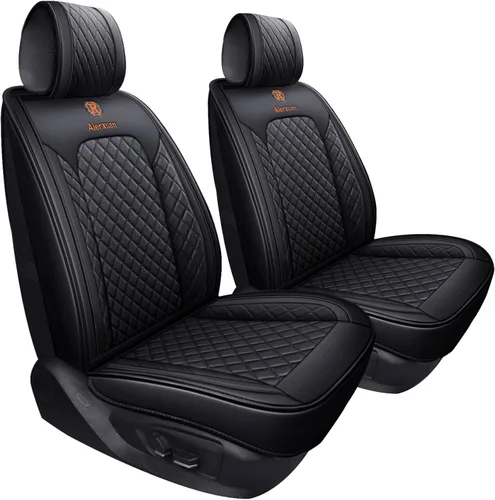 Miniatura 11 de 2 fundas de piel para asientos delanteros de automóvil, impermeables, acolchadas, ajuste universal