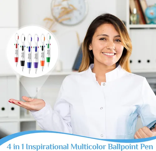 Miniatura 5 de Kosiz 30 unidades de regalo de graduación para enfermeras, multicolor, 4 en 1, bolígrafos retráctiles para enfermeras, bolígrafos retráctiles