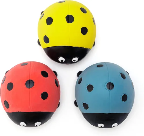 Miniatura 7 de Pelota chirriante para perros, juguetes chirriantes de goma de látex suave para perros pequeños, cachorros, lindos juguetes chirriantes para jugar a