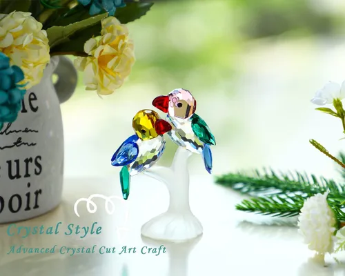 Miniatura 4 de H&D Hyaline & Dora - Figuras de pájaros de cristal, coleccionables de arte en vidrio, figura de animal, ornamento artesanal, decoración de mesa