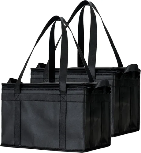 Miniatura 51 de NZ home Bolsa de enfriador XXL PRO aislada y duradera para entrega y compras de comestibles con cremallera superior, para calentar alimentos