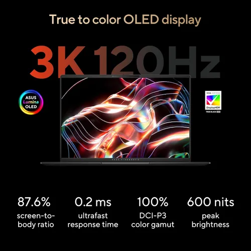 Miniatura 6 de ASUS Vivobook S16 Laptop, PC Copilot+, AMD Ryzen AI 7 350 con XDNA NPU, 16GB de memoria, SSD de 1TB, Negro Neutral, M5606KA-DS76