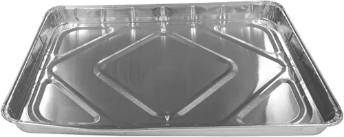 Miniatura 3 de Paquete de 10 bandejas de aluminio duraderas para hornear de 1/2 de tamaño medio, con tapas de cúpula, moldes desechables de aluminio para hornear