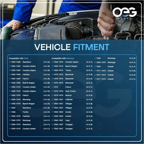 Miniatura 4 de Partes OEG Nuevo Distribuidor Compatible con 1965-1973 Compatible con Mustang Inline 6 2.8 170 3.3 200 4.1 250, Reemplaza C6DF 12127-A, C6DF