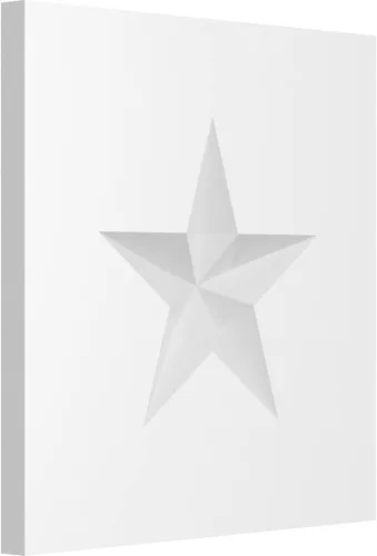Ekena Millwork ROSP080X080X050SDG06 Roseta de estrella Sedgwick estándar con borde cuadrado, 8 pulgadas de ancho x 8 pulgadas de alto x 1/2 "P