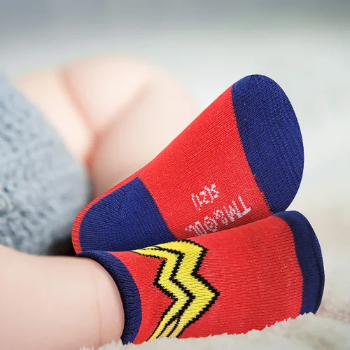 Miniatura 3 de DC Comics Baby Boys and Girls Socks - 12 Pack Batman, Wonder Woman, Superman, Justice League, Super Girl Socks (0-24M)