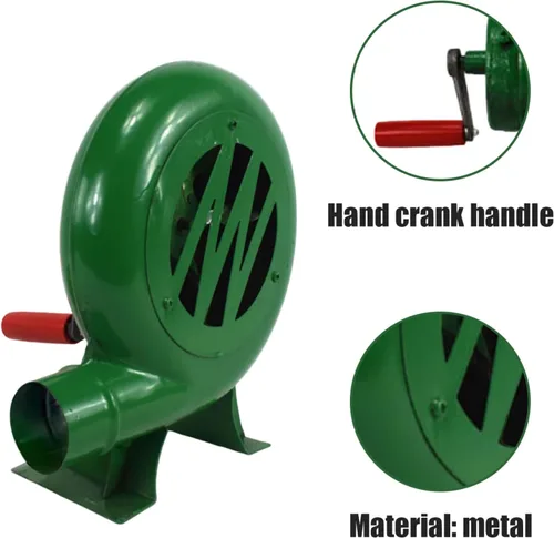 Miniatura 6 de Ventiladores de barbacoa, soplador de barbacoa de 200 W, mini soplador de forja de herrero con conducto de hierro, soplador manual portátil
