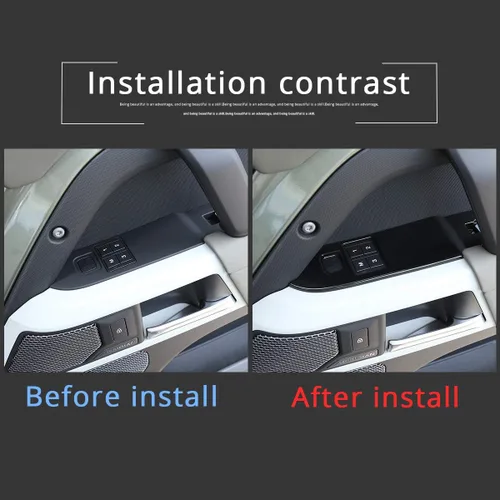 Miniatura 2 de Cubierta de plástico ABS para interruptor de elevación de ventana interior de automóvil para Land Rover Defender 110 2020 (negro brillante)