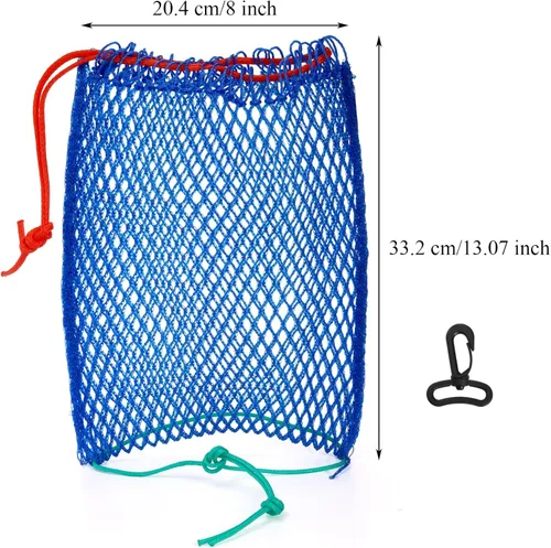 Miniatura 2 de ZENFUN Juego de 6 bolsas de cebo para trampa de cangrejo con casillero, trampa para cangrejos, trampas de minnow, trampas de malla para cebo