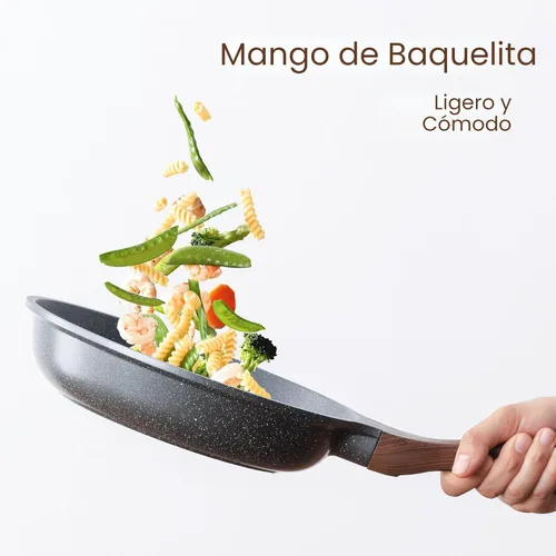 Miniatura 6 de SENSARTE Sartén Antiadherente para Freír, Sartén para Tortilla con Revestimiento de Granito Suizo, Sartén de Chef de Piedra Saludable, Libre de PFOA