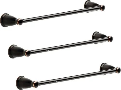 Miniatura 11 de Franklin Brass Kinla (1-Paquete) Barra de Toallas de 24 Pulgadas para Baño, Soporte de Barra Montado en Pared, Color Negro Mate, Herramienta Mate
