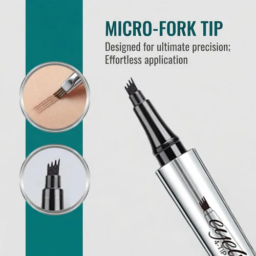 Miniatura 2 de Lápiz de cejas impermeable, 36H de larga duración, maquillaje líquido profesional para cejas, 5 colores disponibles, diseño de punta en ángulo