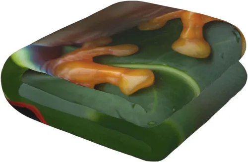 Miniatura 5 de Delerain Manta suave de rana 3D de 40 x 50 pulgadas, manta ligera de franela polar para sofá, cama, sofá, viajes, campamento, para niños y adultos