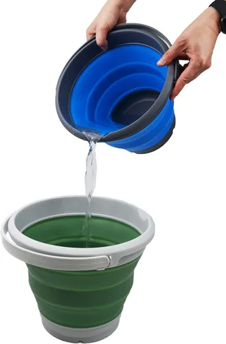 Miniatura 9 de SAMMART Cubo de plástico plegable de 5.5 L (1.4 galones), bañera redonda plegable, cubo de agua portátil para pesca, maceta de agua para exteriores