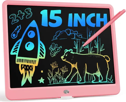 Miniatura 20 de Bravokids Juguetes para niñas y niños de 3 a 6 años, tableta de escritura LCD tablero de dibujo de 10 pulgadas, almohadillas de dibujo electrónicas