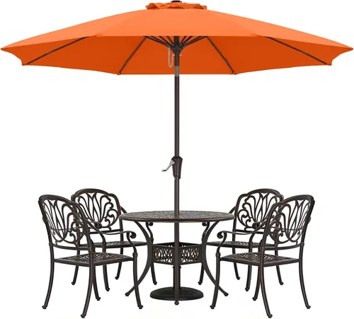 Miniatura 9 de ABCCANOPY Sombrilla de patio al aire libre de 7.5 pies, sombrilla de mesa con protección UV con manivela para una fácil instalación, adecuada