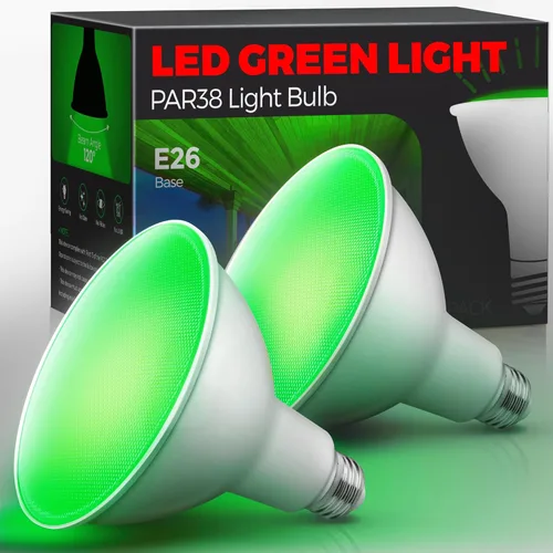 Miniatura 8 de LOHAS - Bombillas amarillas para insectos para exteriores, luz de inundación LED PAR38 para exteriores, equivalente a 150-200 W, 2000 K,