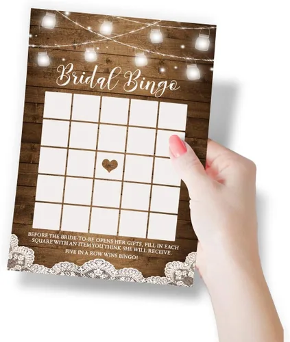 Miniatura 7 de Printed Party Paquete de juegos de despedida de soltera, 5 juegos divertidos para celebrar a la futura novia, tarjetas de doble cara para hasta 50