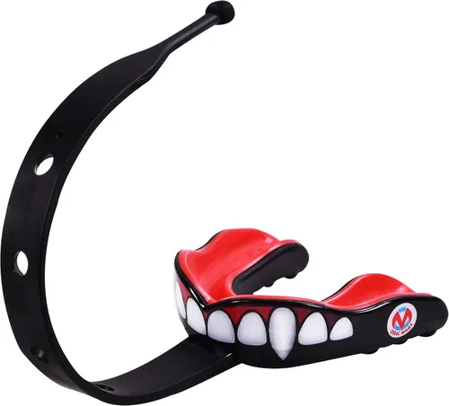 Miniatura 15 de Oral Mart - Protector bucal deportivo con correa para fútbol, lacrosse, hockey sobre hielo, taekwondo