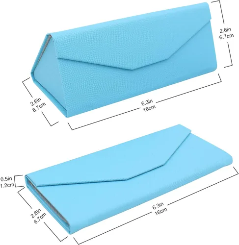 Miniatura 175 de Real Sic Funda para lentes de sol para hombres y mujeres, soporte magnético plegable para lentes de sol, inspirado en el color sólido