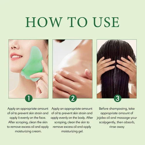 Miniatura 6 de Yeokoe Aceite de Jojoba Puro Prensado en Frío Sin Refinar Gua Sha para Cabello Más Saludable, Piel Más Suave, Aceite Hidratante Base Portador 3.52oz